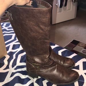 Brown tall boots size 9.5